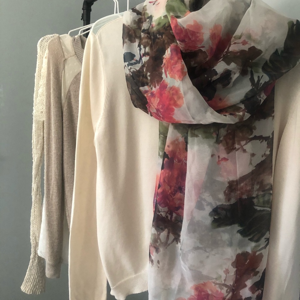 Sheer scarf.